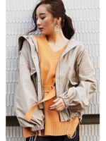 ◆ラウンドテイルマウンテンパーカー/ベージュ(040)