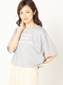 ゆるドロストロゴＴシャツ / CANDY LODISPOTTO/ライトグレー