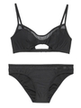 アクセントホール ビキニセット/BLACK