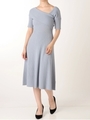 アシンメトリークロスニットワンピース/BLU