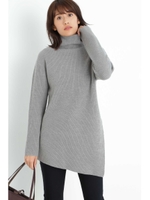 アシンメトリーロングチュニック/メランジグレー1(021)