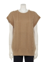 アラン柄ベスト/ベージュ