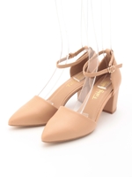 アンクルストラップ セパレートパンプス/ベージュ