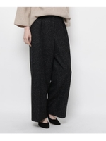 ウール混ネップツイードパンツ/ブラック(019)