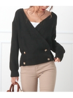 ウエストべっ甲釦付カシュクール/ブラック(027)