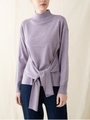 ウエストリボンニットプルオーバー/ラベンダー