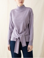 ウエストリボンニットプルオーバー/ラベンダー