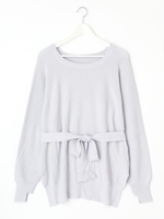 ウエストリボンプルオーバー/ライトグレー