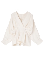 カシュクールタックブラウス/ホワイト