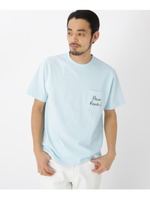 カモフラ柄 ロゴ プリント 半袖 Ｔシャツ/ライトブルー(091)