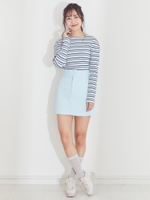 カラーデニムスカート/ライトブルー