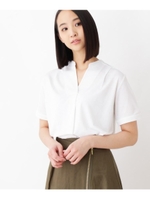 キーネックスラブカットソー/オフホワイト(003)