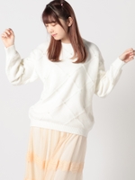 クロスパールフワフワニット/シロ