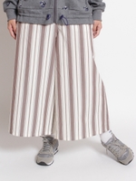 グランジウォッシュストライプワイドパンツ/ホワイト