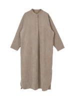 コーデュロイオーバーサイズワンピース/グレージュ