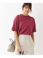 コットン混ドライタッチＴニット/ラズベリーピンク(040)