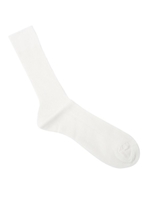 コットン混リブソックス/ホワイト(002)