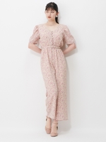 コバナガラコンビネゾン/ベージュ