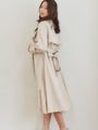 サイドプリーツトレンチコート/ベージュ