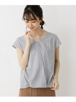 サイロ先染シャツブラウス/ネイビー(393)