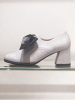 サテンリボンレースアップシューズ/SV