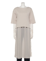 シフォンドッキングTOPS/ベージュ