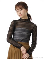 シャーリングシアーカットソー/クロ