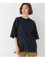 シルケット ビッグシルエット 半袖 Tシャツ/ネイビー(093)