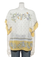 スカーフプリントブラウス/オフ