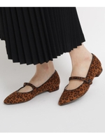 ストラップフラットヒールパンプス/キャメル(141)