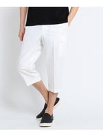 ストレッチツイル 7分丈 カーゴ パンツ/ホワイト(001)