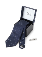 スポーツチェンジ BOX ネクタイセット/ネイビードット(493)