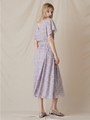 スモーキーフラワーロングワンピース/ラベンダー