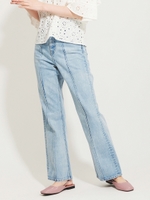 センタープレスデニムパンツ/ブルー系