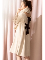 ダブルリボンフレアワンピース/ホワイト(030)