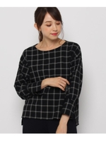 ツイルチェックプルオーバー/ブラック(219)