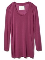 テンセルカシミヤ長袖Ｔシャツ/パープル