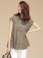 ドビーブラウス/カーキ