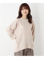ドロップショルダーニット/ライトベージュ(051)