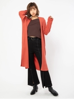 ニットソーロングカーデ/ピンク