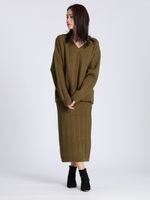 ニットワンピース/カーキ