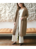 ノーカラーゆるジャケット/モカ(016)