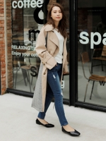 ハイウエストサイドスラッシュスキニーパンツ/デニム/ブルー