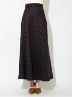 バイアスストライプジャガードスカート/ブラウン