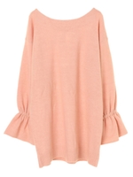 バックVリボンニットワンピース/Pink