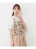 バックルツキニットビスチェ/ブラウン