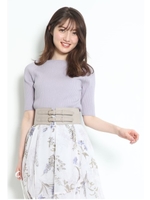 バックレースアップニット/ラベンダー