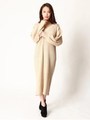 バルーンスリーブニットワンピース/L/BEIGE