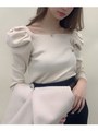 パワーショルダーニットTOPS/ベージュ