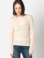 ビスチェ付シアーニットセット/ベージュ